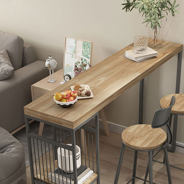 Tavolo da pranzo moderno per accento per bistrot con deposito tavolo da bar in legno doppio piedistallo