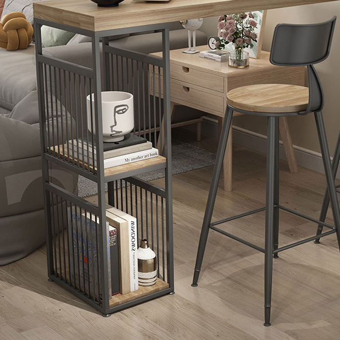 Tavolo da pranzo moderno per accento per bistrot con deposito tavolo da bar in legno doppio piedistallo