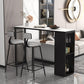 Stone Top Industrial Cocktail Bar Table with Storage Rectangle Counter Table Clearhalo 'Bar Furniture' 'Bar Tables' 'bar_tables' 'furn' 'furn_bar_tables' 'Furniture' 'Kitchen & Dining Furniture' 5407064