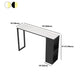 Stone Top Industrial Cocktail Bar Table with Storage Rectangle Counter Table Clearhalo 'Bar Furniture' 'Bar Tables' 'bar_tables' 'furn' 'furn_bar_tables' 'Furniture' 'Kitchen & Dining Furniture' 5407072