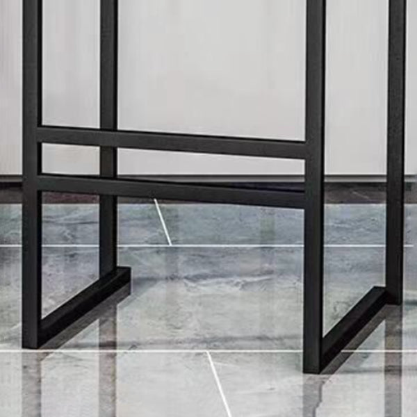 Taburete moderno de brazo sin brazo de respaldo Taburete de barra de cocina de hierro con cojín y pedal