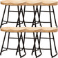 Modern Backless Armless Counter Stool Iron Cafe Bar Stool with Seat and Pedal Black 6 Piece Set Short Stool(18"H) Clearhalo 'Bar Furniture' 'Bar Stools' 'bar_stools' 'furn' 'furn_bar_stools' 'Furniture' 'Kitchen & Dining Furniture' 5407494