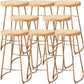 Modern Backless Armless Counter Stool Iron Cafe Bar Stool with Seat and Pedal Gold 8 Piece Set Clearhalo 'Bar Furniture' 'Bar Stools' 'bar_stools' 'furn' 'furn_bar_stools' 'Furniture' 'Kitchen & Dining Furniture' 5407504