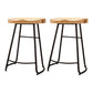 Modern Backless Armless Counter Stool Iron Cafe Bar Stool with Seat and Pedal Black 2 Piece Set Clearhalo 'Bar Furniture' 'Bar Stools' 'bar_stools' 'furn' 'furn_bar_stools' 'Furniture' 'Kitchen & Dining Furniture' 5407506