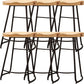 Modern Backless Armless Counter Stool Iron Cafe Bar Stool with Seat and Pedal Black 6 Piece Set Clearhalo 'Bar Furniture' 'Bar Stools' 'bar_stools' 'furn' 'furn_bar_stools' 'Furniture' 'Kitchen & Dining Furniture' 5407508