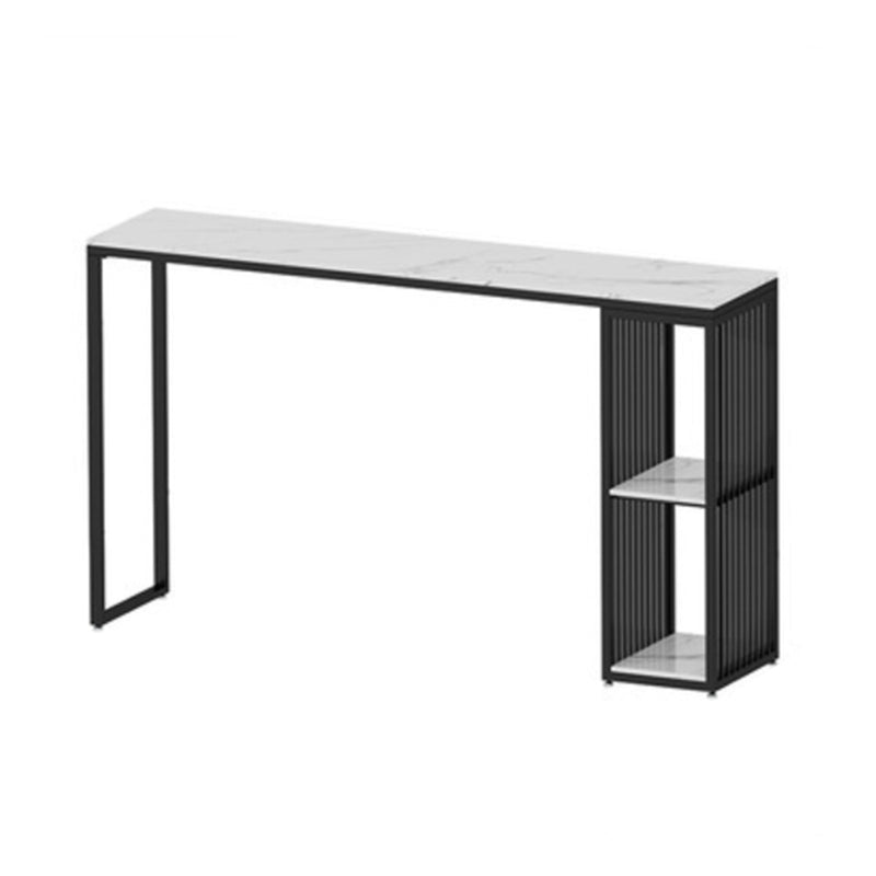 Set da tavolo da pub per barre di stoccaggio glam 1/2/3 pezzi set di barra top in pietra bianca rettangolare