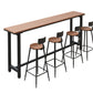 1/4/5 pezzi sgabello da bar in legno e set di tavoli da barra per finitura opaca