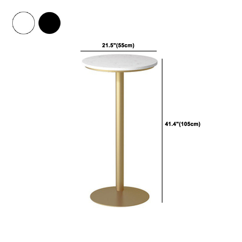 Glam 1/2/3/5 Pieces Artificial Marble Bar Table Set Fixed Table Counter Set Clearhalo 'Bar Furniture' 'furn' 'furn_home_bar_bar_sets' 'Furniture' 'Home Bars & Bar Sets' 'home_bar_bar_sets' 'Kitchen & Dining Furniture' 5407692