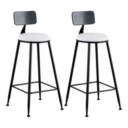 1/2/3 Pieces Glam Style Bar Table Set Oval Bistro Set with White Stone Top Black 30"H Stools (Set of 2) Clearhalo 'Bar Furniture' 'furn' 'furn_home_bar_bar_sets' 'Furniture' 'Home Bars & Bar Sets' 'home_bar_bar_sets' 'Kitchen & Dining Furniture' 5407725