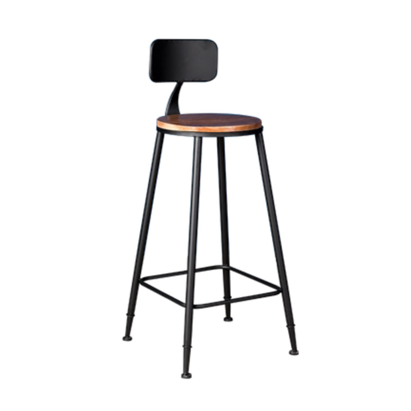 1/4/5/7 Pieces Industrial Iron Bar Table Set Rectangle Pine Wood Bistro Set with Footrest Wood 30"H Stool (Single) Clearhalo 'Bar Furniture' 'furn' 'furn_home_bar_bar_sets' 'Furniture' 'Home Bars & Bar Sets' 'home_bar_bar_sets' 'Kitchen & Dining Furniture' 5407761