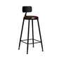1/4/5/7 Pieces Industrial Iron Bar Table Set Rectangle Pine Wood Bistro Set with Footrest Brown 30"H Stool (Single) Clearhalo 'Bar Furniture' 'furn' 'furn_home_bar_bar_sets' 'Furniture' 'Home Bars & Bar Sets' 'home_bar_bar_sets' 'Kitchen & Dining Furniture' 5407763