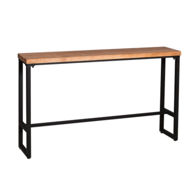 1/4/5/7 Pieces Industrial Iron Bar Table Set Rectangle Pine Wood Bistro Set with Footrest Wood 118"L x 16"W Clearhalo 'Bar Furniture' 'furn' 'furn_home_bar_bar_sets' 'Furniture' 'Home Bars & Bar Sets' 'home_bar_bar_sets' 'Kitchen & Dining Furniture' 5407765