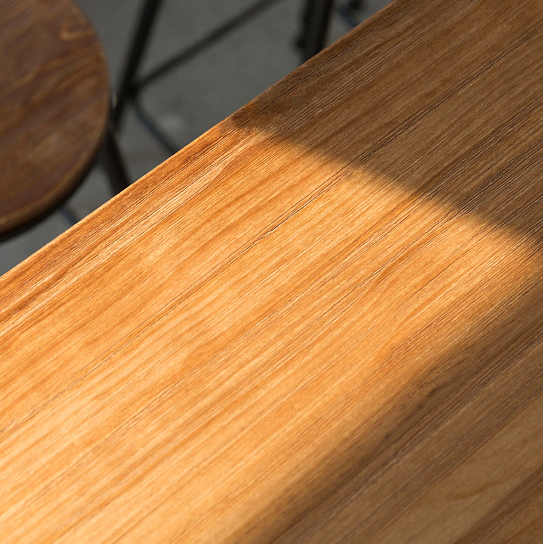 1/4/5/7 Pieces Industrial Iron Bar Table Set Rectangle Pine Wood Bistro Set with Footrest Clearhalo 'Bar Furniture' 'furn' 'furn_home_bar_bar_sets' 'Furniture' 'Home Bars & Bar Sets' 'home_bar_bar_sets' 'Kitchen & Dining Furniture' 5407767