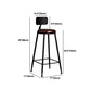 1/4/5/7 Pieces Industrial Iron Bar Table Set Rectangle Pine Wood Bistro Set with Footrest Clearhalo 'Bar Furniture' 'furn' 'furn_home_bar_bar_sets' 'Furniture' 'Home Bars & Bar Sets' 'home_bar_bar_sets' 'Kitchen & Dining Furniture' 5407782