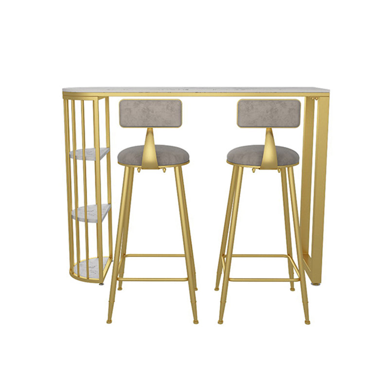 Tavolo da bar top in pietra set 1/2/3 pezzi contropiede glam di stoccaggio set per soggiorno