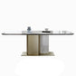 Nordic Glam Style Sintered Stone Rectangle Table Set 1/4/5/7 Pieces Dining Set Clearhalo 'Dining Room Sets' 'Dining Tables & Seating' 'dining_room_set' 'furn' 'furn_dining_room_set' 'Furniture' 'Kitchen & Dining Furniture' 5407828