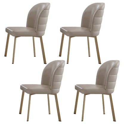 Nordic Glam Style Sintered Stone Rectangle Table Set 1/4/5/7 Pieces Dining Set 4 White Chairs Clearhalo 'Dining Room Sets' 'Dining Tables & Seating' 'dining_room_set' 'furn' 'furn_dining_room_set' 'Furniture' 'Kitchen & Dining Furniture' 5407830