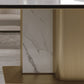 Nordic Glam Style Sintered Stone Rectangle Table Set 1/4/5/7 Pieces Dining Set Clearhalo 'Dining Room Sets' 'Dining Tables & Seating' 'dining_room_set' 'furn' 'furn_dining_room_set' 'Furniture' 'Kitchen & Dining Furniture' 5407836