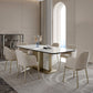 Nordic Glam Style Sintered Stone Rectangle Table Set 1/4/5/7 Pieces Dining Set Clearhalo 'Dining Room Sets' 'Dining Tables & Seating' 'dining_room_set' 'furn' 'furn_dining_room_set' 'Furniture' 'Kitchen & Dining Furniture' 5407840