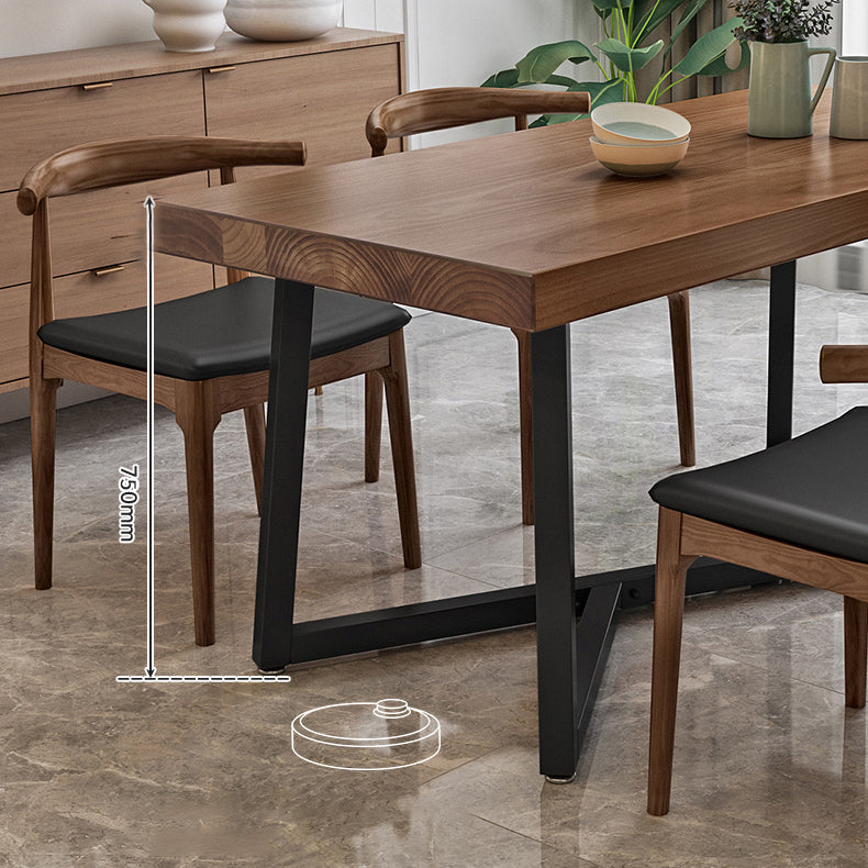 Industrial Rectangle Dinette Set 1/2/4/5 Pieces Natural Wood Table Set Clearhalo 'Dining Room Sets' 'Dining Tables & Seating' 'dining_room_set' 'furn' 'furn_dining_room_set' 'Furniture' 'Kitchen & Dining Furniture' 5407853
