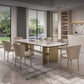 Set da tavolo rettangolare in pietra sinterizzata stile nordico glam Set da pranzo da 1/4/5/7 pezzi per la casa