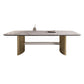 Set da tavolo rettangolare in pietra sinterizzata stile nordico glam Set da pranzo da 1/4/5/7 pezzi per la casa