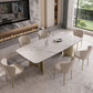 Set da tavolo rettangolare in pietra sinterizzata stile nordico glam Set da pranzo da 1/4/5/7 pezzi per la casa