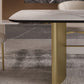 Set da tavolo rettangolare in pietra sinterizzata stile nordico glam Set da pranzo da 1/4/5/7 pezzi per la casa