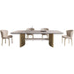 Set da tavolo rettangolare in pietra sinterizzata stile nordico glam Set da pranzo da 1/4/5/7 pezzi per la casa