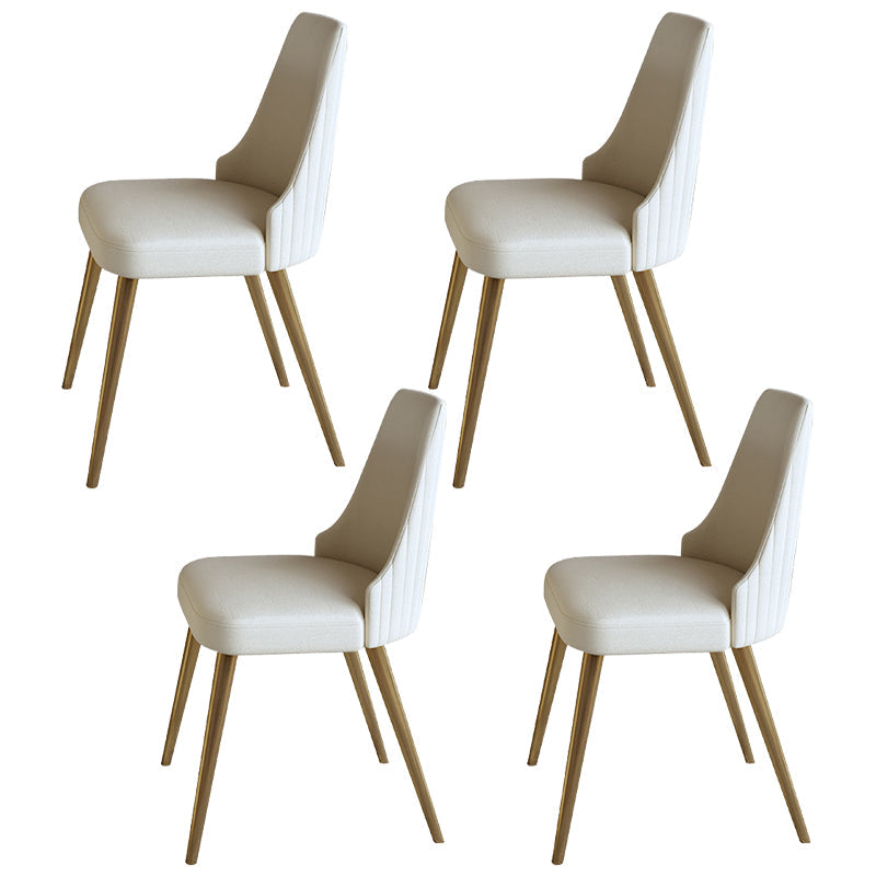 Scandinavian Round Dining Table Sets 1/4/5/7 Pieces Leather Dining Table and Chairs
