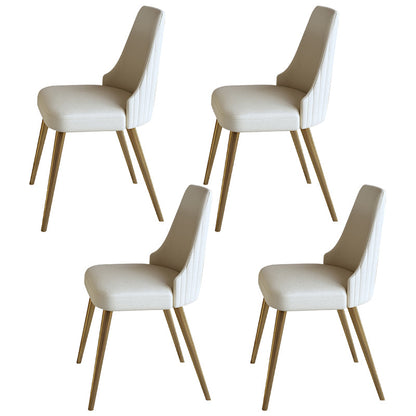 Scandinavian Round Dining Table Sets 1/4/5/7 Pieces Leather Dining Table and Chairs