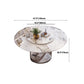 Nordic Glam Sintered Stone Round Table Set 1/4/5/7 Pieces Dining Set for Kitchen Clearhalo 'Dining Room Sets' 'Dining Tables & Seating' 'dining_room_set' 'furn' 'furn_dining_room_set' 'Furniture' 'Kitchen & Dining Furniture' 5407912