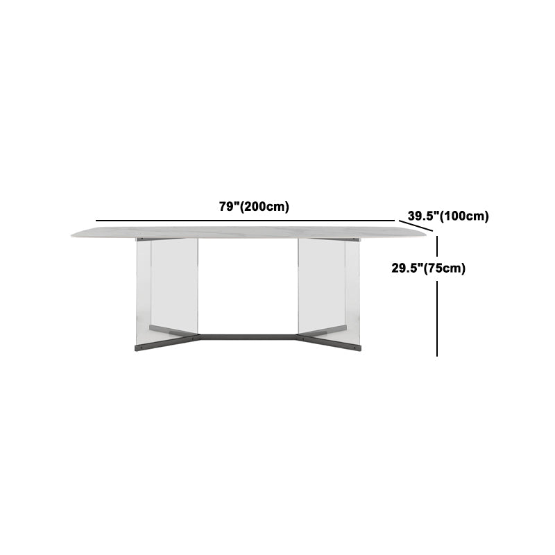 Designer Style Rectangle Dining Table Set 1/4/5 Pieces Acrylic Dining Table Clearhalo 'Dining Room Sets' 'Dining Tables & Seating' 'dining_room_set' 'furn' 'furn_dining_room_set' 'Furniture' 'Kitchen & Dining Furniture' 5407952