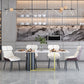 Nordic 1/5 Pieces Dining Set Rectangle Stone Dining Table for Dining Room Kitchen Clearhalo 'Dining Room Sets' 'Dining Tables & Seating' 'dining_room_set' 'furn' 'furn_dining_room_set' 'Furniture' 'Kitchen & Dining Furniture' 5407961
