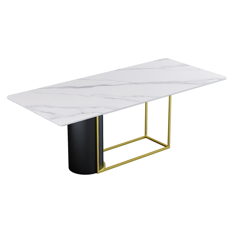 Nordic 1/5 Pieces Dining Set Rectangle Stone Dining Table for Dining Room Kitchen Clearhalo 'Dining Room Sets' 'Dining Tables & Seating' 'dining_room_set' 'furn' 'furn_dining_room_set' 'Furniture' 'Kitchen & Dining Furniture' 5407962