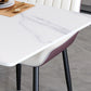 Nordic 1/5 Pieces Dining Set Rectangle Stone Dining Table for Dining Room Kitchen Clearhalo 'Dining Room Sets' 'Dining Tables & Seating' 'dining_room_set' 'furn' 'furn_dining_room_set' 'Furniture' 'Kitchen & Dining Furniture' 5407963