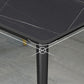 Modern Stone Top Dinette Set 1/2/4/5/7 Pieces Rectangle Dining Table Set in Black Clearhalo 'Dining Room Sets' 'Dining Tables & Seating' 'dining_room_set' 'furn' 'furn_dining_room_set' 'Furniture' 'Kitchen & Dining Furniture' 5407999