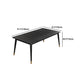Modern Stone Top Dinette Set 1/2/4/5/7 Pieces Rectangle Dining Table Set in Black Clearhalo 'Dining Room Sets' 'Dining Tables & Seating' 'dining_room_set' 'furn' 'furn_dining_room_set' 'Furniture' 'Kitchen & Dining Furniture' 5408004