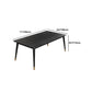 Modern Stone Top Dinette Set 1/2/4/5/7 Pieces Rectangle Dining Table Set in Black Clearhalo 'Dining Room Sets' 'Dining Tables & Seating' 'dining_room_set' 'furn' 'furn_dining_room_set' 'Furniture' 'Kitchen & Dining Furniture' 5408008