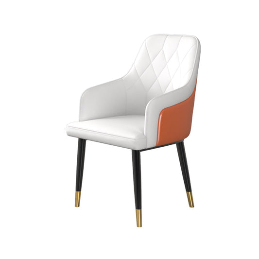 Nordic 1/5/7 Pieces Dining Set Rectangle Stone Dining Table for Dining Room Kitchen 1 Orange Chair