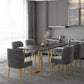 Nordic 1/5/7 Pieces Dining Set Rectangle Stone Dining Table for Dining Room Kitchen