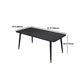 Black Rectangle Dining Table Set 1/2/5/7 Pieces Stone and Metal Dinette Set Clearhalo 'Dining Room Sets' 'Dining Tables & Seating' 'dining_room_set' 'furn' 'furn_dining_room_set' 'Furniture' 'Kitchen & Dining Furniture' 5408049