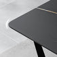 Industrial Sintered Stone Table for Restaurant Rectangle Dining Table with Trestle Base Clearhalo 'Dining Tables & Seating' 'Dining Tables' 'dining_table' 'furn' 'furn_dining_table' 'Furniture' 'Kitchen & Dining Furniture' 5408076