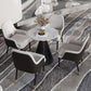 Metal Modern Round Indoor Table Sintered Stone Top Table for Kitchen and Dining Room