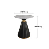 Metal Modern Round Indoor Table Sintered Stone Top Table for Kitchen and Dining Room