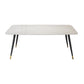 Luxury Sintered Stone Top Dining Table Rectangle White Table with 4 Legs Clearhalo 'Dining Tables & Seating' 'Dining Tables' 'dining_table' 'furn' 'furn_dining_table' 'Furniture' 'Kitchen & Dining Furniture' 5408102