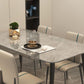 Luxury Sintered Stone Top Dining Table Rectangle Grey Table with 4 Legs Clearhalo 'Dining Tables & Seating' 'Dining Tables' 'dining_table' 'furn' 'furn_dining_table' 'Furniture' 'Kitchen & Dining Furniture' 5408135