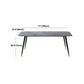 Luxury Sintered Stone Top Dining Table Rectangle Grey Table with 4 Legs Clearhalo 'Dining Tables & Seating' 'Dining Tables' 'dining_table' 'furn' 'furn_dining_table' 'Furniture' 'Kitchen & Dining Furniture' 5408140