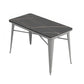 Metal Industrial Indoor Table Sintered Stone Top Table for Dining Room