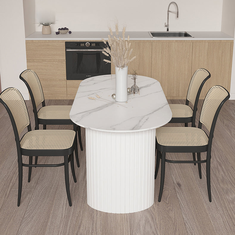 Witte eettafel eenvoudige stijl dinette tafel voor thuis en keuken